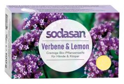 Органическое мыло-крем Verbena для лица с маслами Ши и Вербены, SODASAN